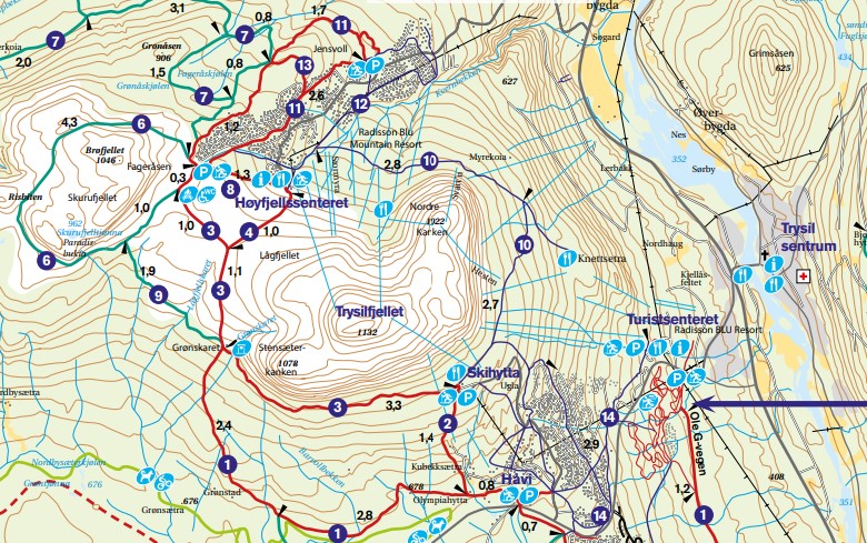 LangrendDer er 5 langrendsløjper af varierende længde i Trysil, som går både oppe på fjeldet og under trægrænsen. 
Se stort løjpekort